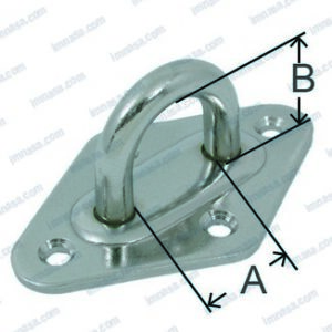 PLATINA DE FORMA DE ROMBO INOX-304  MARINE TOWN
