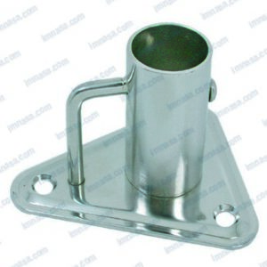 SOPORTE CANDELERO INOX-304 BASE TRIANGULAR MARINE TOWN