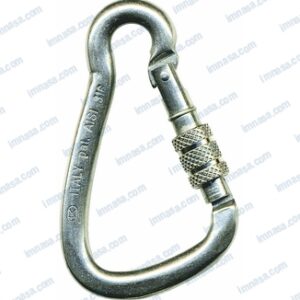 MOSQUETON SIN ANILLA "HARNESS" INOX 316 CON CIERRE SEGURIDAD KONG