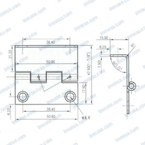 BISAGRAS INOX EN "L" 50 x 48 mm
