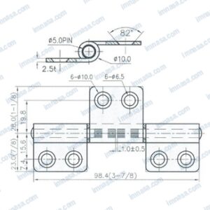 BISAGRAS INOX  99 x 51 mm
