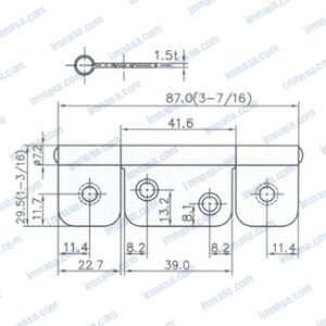 BISAGRAS INOX 87 x 58 mm