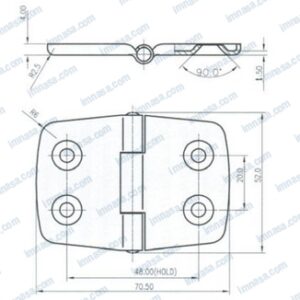 BISAGRAS INOX 70 x 52 mm