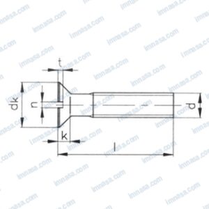 TORNILLO CON AVELLANADA DIN963 A4