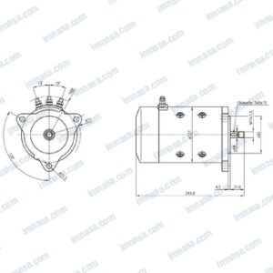 MOTOR MOLINETE FALKON 3 Y 4 TERMINALES 1500/1700W CIMA 1915