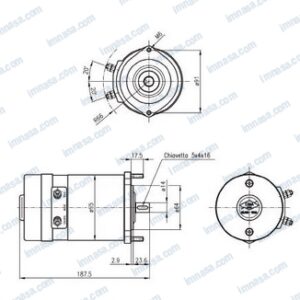 MOTOR 12V 700W 2 TERMINALES PARA CAJA 4T CIMA 1915