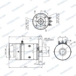 MOTOR BRIDA B14/70 12V 700W 3T-14mm CIMA 1915