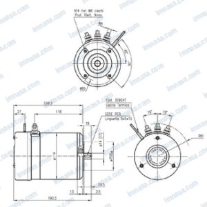 MOTOR BRIDA B14/70 1000W 3T-14mm CIMA 1915