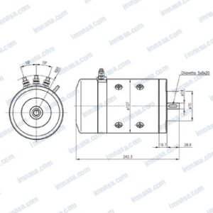 MOTOR BRIDA B14/70 1500W 3T-14mm CIMA 1915