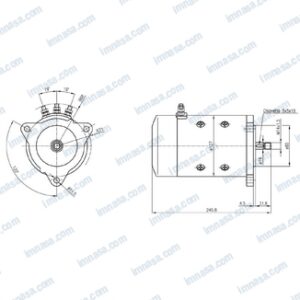 MOTOR BRIDA TRIANGULAR 1500W 3T-14mm CIMA 1915