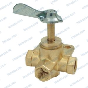 GRIFO 3 VIAS 1/4FNPT LATON( CLICK) SCEPTER