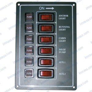 PANEL CONTROL VERTICAL CON INTERRUPTORES ILUMINADOS