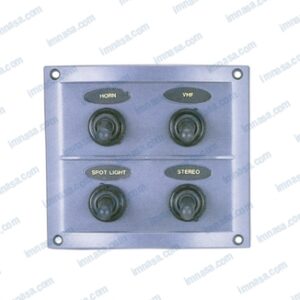 PANEL ELECTRICO 4 BOTONES 4-1/4" NEGRO