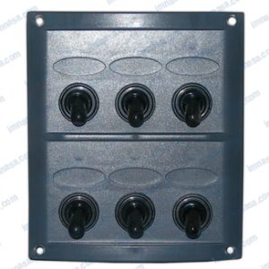 PANEL ELECTRICO 6 BOTONES 4-1/4" NEGRO SIN LEDS