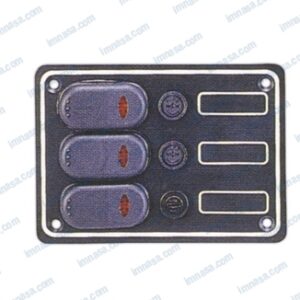 PANEL ELECTRICO 3 BOTONES 3-3/4" NEGRO