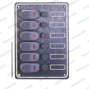 PANEL ELECTRICO 6 BOTONES 5-1/4" NEGRO