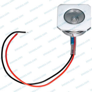 LUZ LED CORTESIA BLANCA / AZUL 12V LATÓN CROMADO