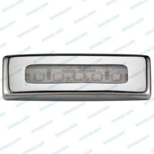 LUZ DE CORTESIA ALARGADA LED BLANCA/AZUL 12V INOX