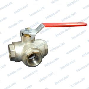 VALVULA ESFERA 1-1/2" 3V "L" PN25 GUIDI