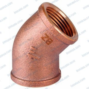 CODO BRONCE H-H 45º GUIDI