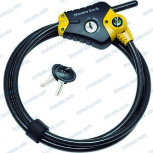 CANDADO CABLE ACERO AJUSTABLE 1,8m 10mm MASTER LOCK