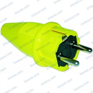 CLAVIJA ELEC PVC MACHO AMARILLA 4,8MM