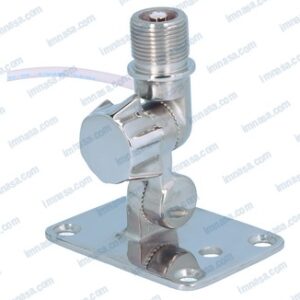 BASE INOX ANTENA VHF CON CONEXION PACIFIC AERIALS