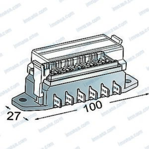 CAJA PORTA FUSIBLES (6 FUSIBLES)