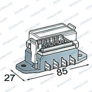 CAJA PORTA FUSIBLES (4 FUSIBLES)