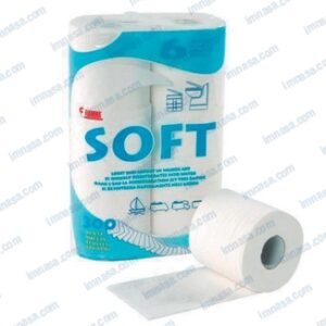 PAPEL INODORO SOFT 6 ROLLOS.