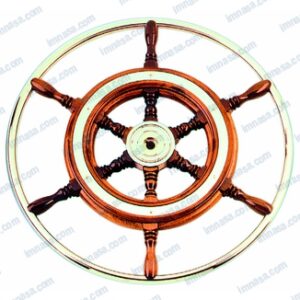 RUEDA TIMON MADERA CON ARO EXTERIOR DE ACERO INOX SAVORETTI ARMANDO