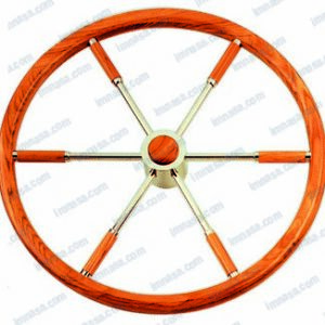 RUEDA TIMON  500 mm 6R MADERA/INOX SAVORETTI ARMANDO