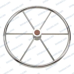 RUEDA TIMON EN INOX CON EMB. MARRON SAVORETTI ARMANDO