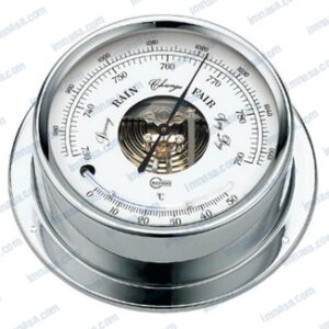BAROMETRO-TERMOMETRO CROMADO 120MM BARIGO