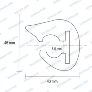 PERFIL FLEXIBLE PVC L-45 TESSILMARE