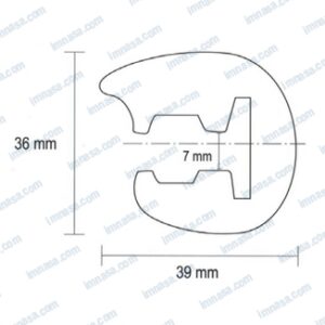 PERFIL PVC 35mm L35 NEGRO 24m (pv.xm)
