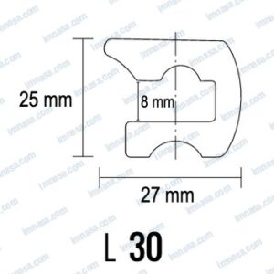 PERFIL PVC L30 TESSILMARE