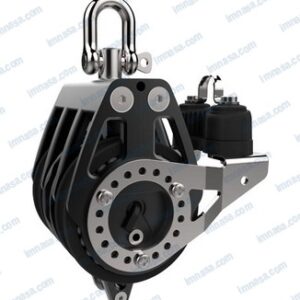 POLEA RACING TRIPLE 80MM CON ARRAIGO/MORDAZA LEWMAR