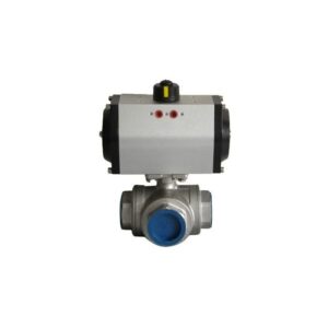 ACTUADOR DOBLE EFECTO + VALVULA 3 VIAS T INOX