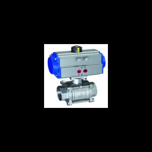 ACTUADOR DOBLE EFECTO CON  VALVULA 3 PIEZAS INOX PASO TOTAL