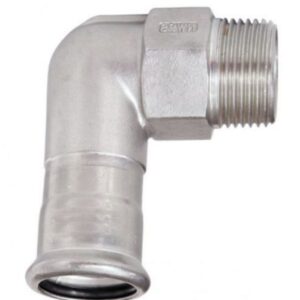 CODO TUBO 90º MACHO PRESS INOX