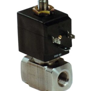 ELECTROVÁLVULA 3/2 N.CERRADA 1/4" INOX MANDO DIRECTO