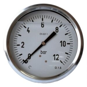MANOMETRO Ø63 ROSCA CENTRAL 1/4" GLICERINA