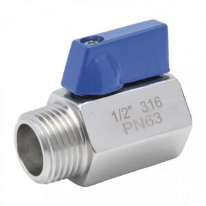 VALVULA BOLA MINI INOX PN-63 MACHO HEMBRA