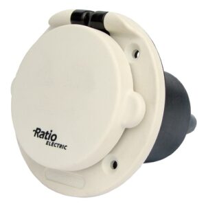 Toma de corriente de muelle 16A, blanco IP56, | Vetus